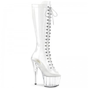 Botas Hasta La Rodilla Pleaser Adore-2021C Mujer Clear | ESPAÑA UXAOR