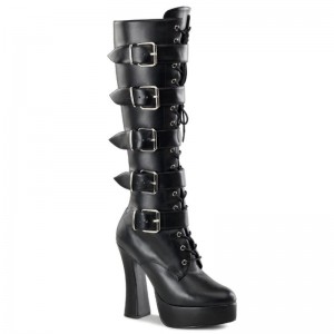 Botas Hasta La Rodilla Pleaser Electra-2042 Vegan Leather Mujer Negras | ESPAÑA RECMH