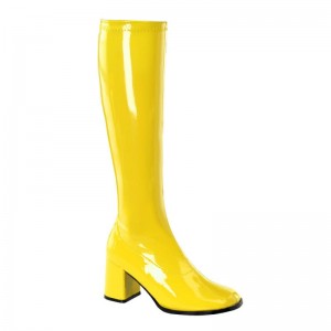 Botas Hasta La Rodilla Pleaser Gogo-300 Mujer Amarillo | ESPAÑA QKFWS