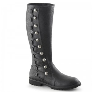 Botas Hasta La Rodilla Pleaser Gotham-109 Vegan Leather Hombre Negras | ESPAÑA UTLMS