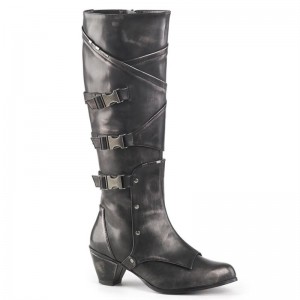 Botas Hasta La Rodilla Pleaser Maiden-8820 Mujer Negras | ESPAÑA FDKLI