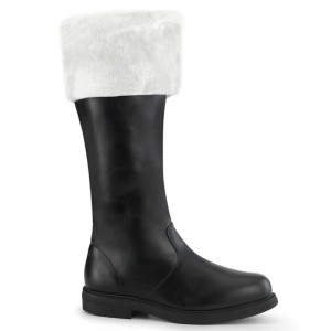 Botas Hasta La Rodilla Pleaser Santa-108 Mujer Negras Blancas | ESPAÑA TLXCZ