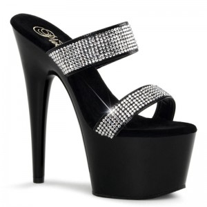 Chanclas De Plataforma Pleaser Adore-702-2 Mujer Negras | ESPAÑA XMTSO