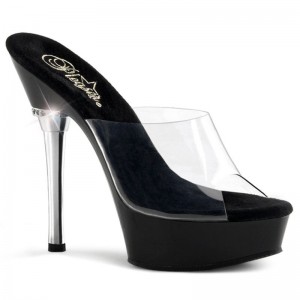 Chanclas De Plataforma Pleaser Allure-601 Mujer Negras | ESPAÑA DFMPY