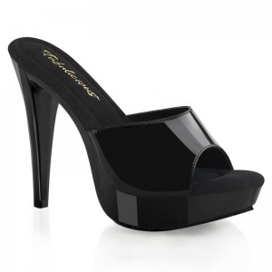 Chanclas De Plataforma Pleaser Cocktail-501 Mujer Negras | ESPAÑA ZLNKQ