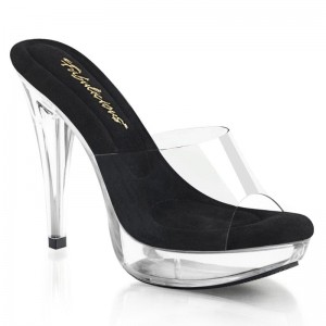 Chanclas De Plataforma Pleaser Cocktail-501 Mujer Negras | ESPAÑA EWGOC