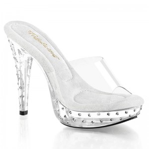 Chanclas De Plataforma Pleaser Cocktail-501SDT Mujer Clear | ESPAÑA ZBFAU