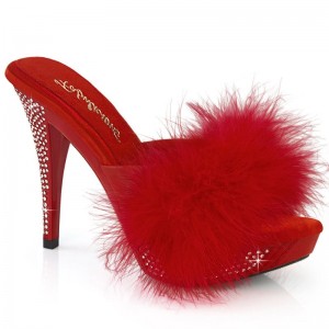 Chanclas De Plataforma Pleaser Elegant-401F Mujer Rojas | ESPAÑA TKAUH