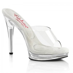 Chanclas De Plataforma Pleaser Glory-501 Mujer Clear | ESPAÑA LCMIQ