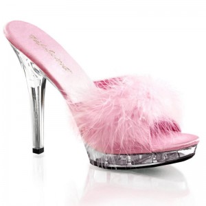 Chanclas De Plataforma Pleaser Lip-101-8 Mujer Rosas | ESPAÑA IBDOW