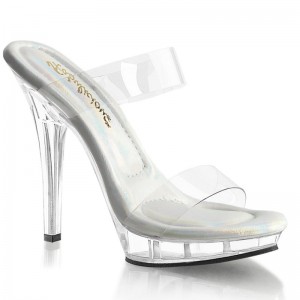 Chanclas De Plataforma Pleaser Lip-102-1 Mujer Clear | ESPAÑA ULYOH