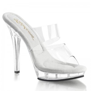 Chanclas De Plataforma Pleaser Lip-102 Mujer Clear | ESPAÑA TSIAY