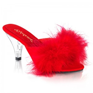 Chanclas Pleaser Belle-301F Mujer Rojas | ESPAÑA KPQTI