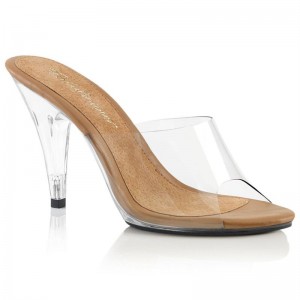 Chanclas Pleaser Caress-401 Mujer Beige | ESPAÑA EKOFU