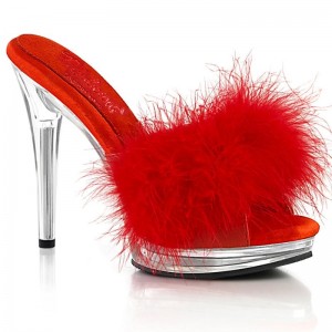 Chanclas Pleaser Glory-501F-8 Mujer Rojas | ESPAÑA VPISY