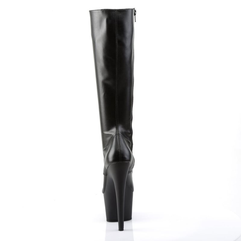 Botas Hasta La Rodilla Pleaser Adore-2023 Vegan Leather Mujer Negras | ESPAÑA PRZUW