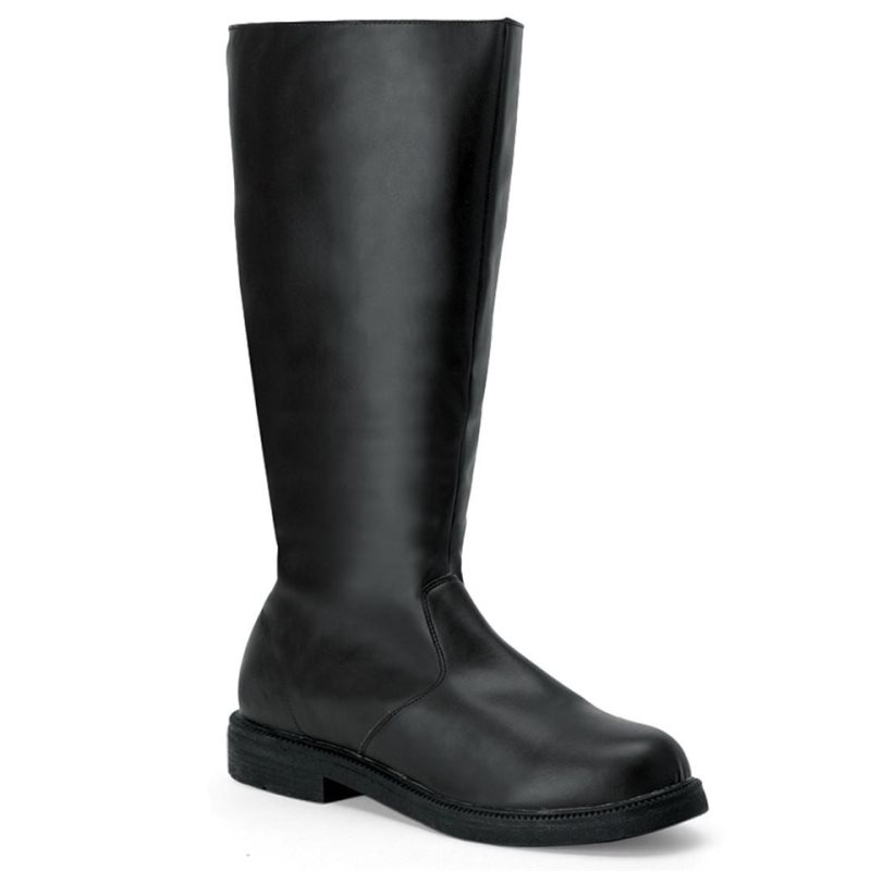 Botas Hasta La Rodilla Pleaser Captain-100 Vegan Leather Hombre Negras | ESPAÑA COXMY