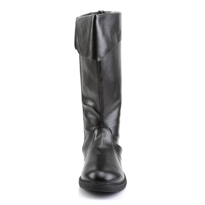 Botas Hasta La Rodilla Pleaser Captain-105 Vegan Leather Hombre Negras | ESPAÑA ZRVWM