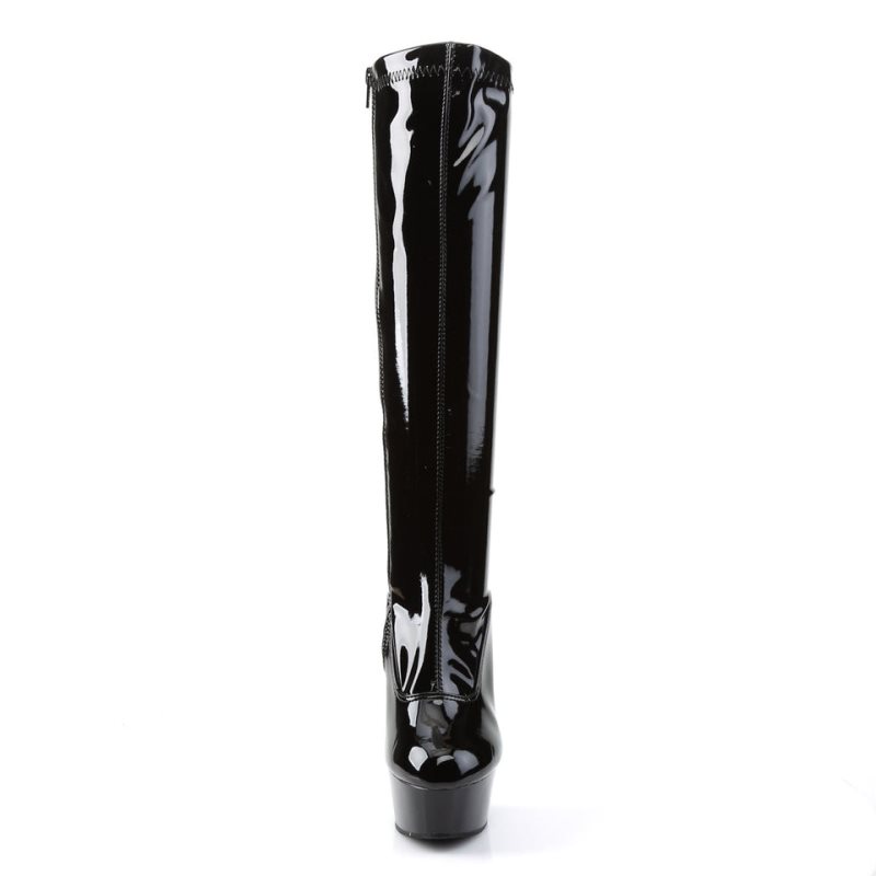 Botas Hasta La Rodilla Pleaser Delight-2000 Mujer Negras | ESPAÑA XZNUI