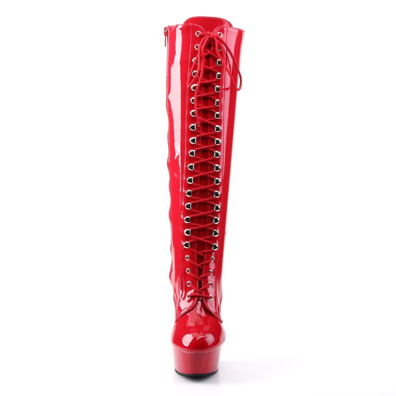 Botas Hasta La Rodilla Pleaser Delight-2023 Mujer Rojas | ESPAÑA WXFQL