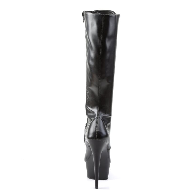 Botas Hasta La Rodilla Pleaser Delight-2023 Vegan Leather Mujer Negras | ESPAÑA SZPJC