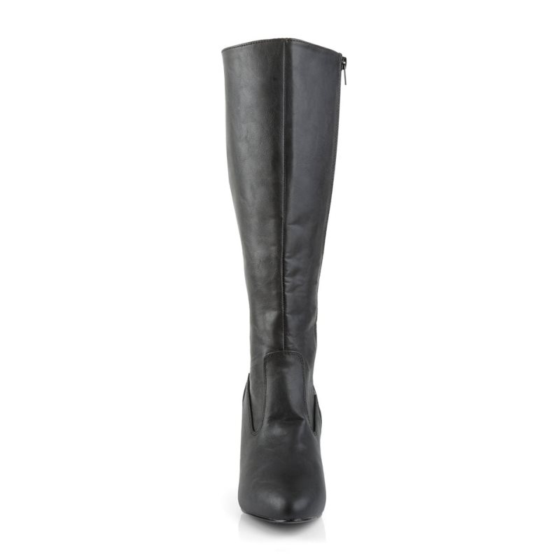 Botas Hasta La Rodilla Pleaser Divine-2018 Vegan Leather Mujer Negras | ESPAÑA LCRBD