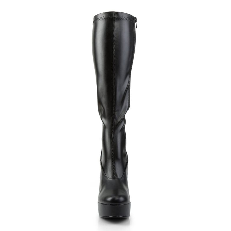 Botas Hasta La Rodilla Pleaser Electra-2000Z Vegan Leather Mujer Negras | ESPAÑA LBVUG