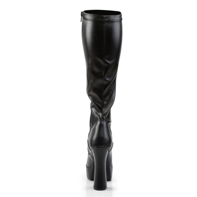 Botas Hasta La Rodilla Pleaser Electra-2000Z Vegan Leather Mujer Negras | ESPAÑA LBVUG