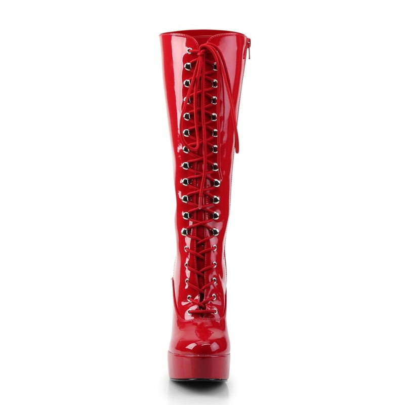 Botas Hasta La Rodilla Pleaser Electra-2020 Mujer Rojas | ESPAÑA MSKGZ