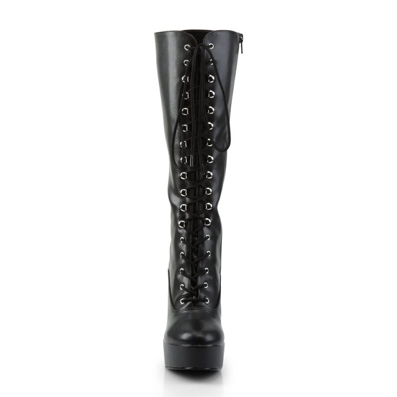 Botas Hasta La Rodilla Pleaser Electra-2020 Vegan Leather Mujer Negras | ESPAÑA RFZQO