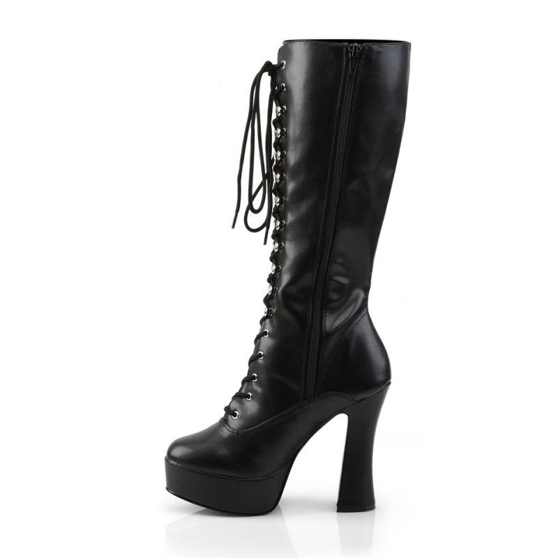 Botas Hasta La Rodilla Pleaser Electra-2020 Vegan Leather Mujer Negras | ESPAÑA RFZQO