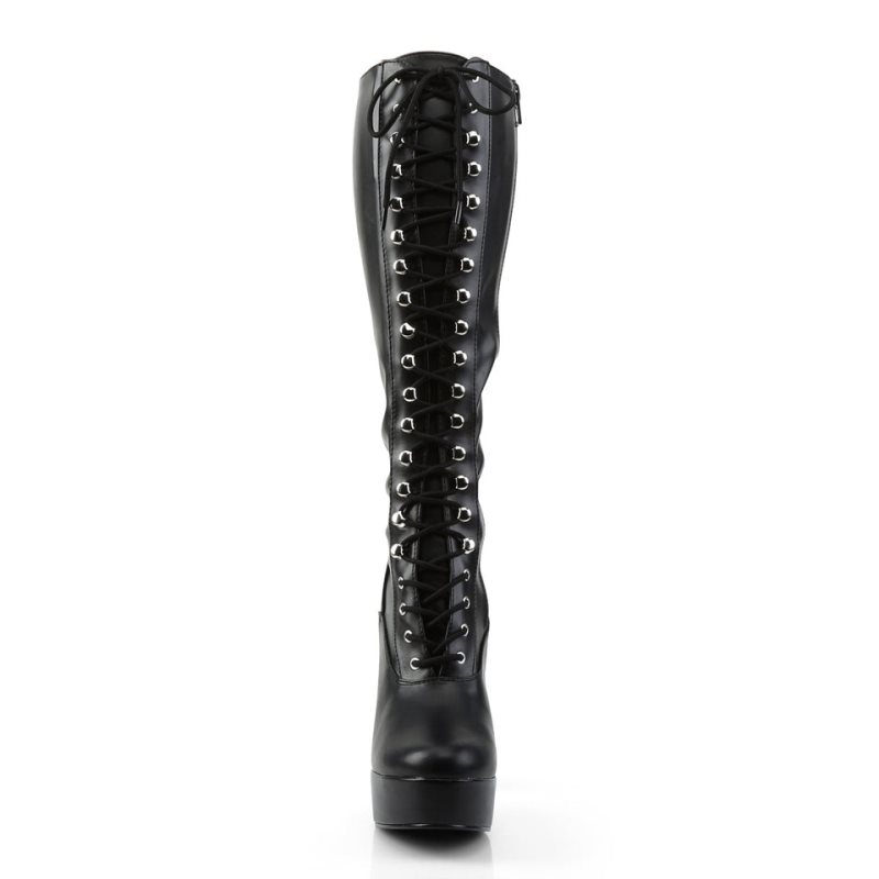 Botas Hasta La Rodilla Pleaser Electra-2023 Vegan Leather Mujer Negras | ESPAÑA ZQBDT