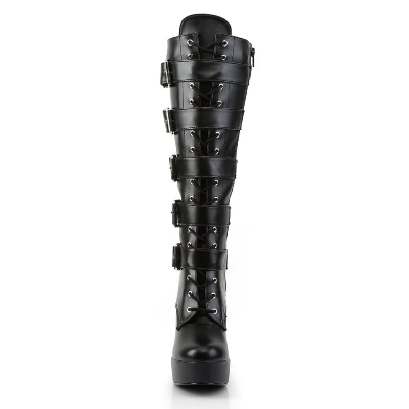 Botas Hasta La Rodilla Pleaser Electra-2042 Vegan Leather Mujer Negras | ESPAÑA RECMH