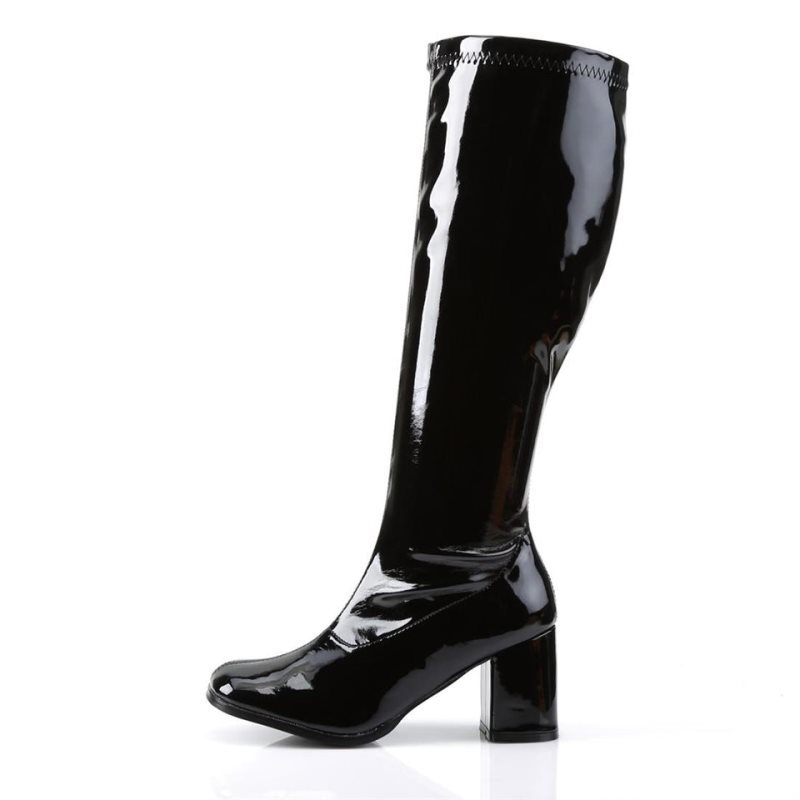 Botas Hasta La Rodilla Pleaser Gogo-300WC Mujer Negras | ESPAÑA TZHOV