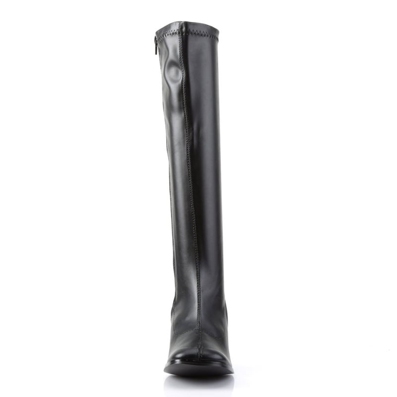 Botas Hasta La Rodilla Pleaser Gogo-300 Vegan Leather Mujer Negras | ESPAÑA RAXLG