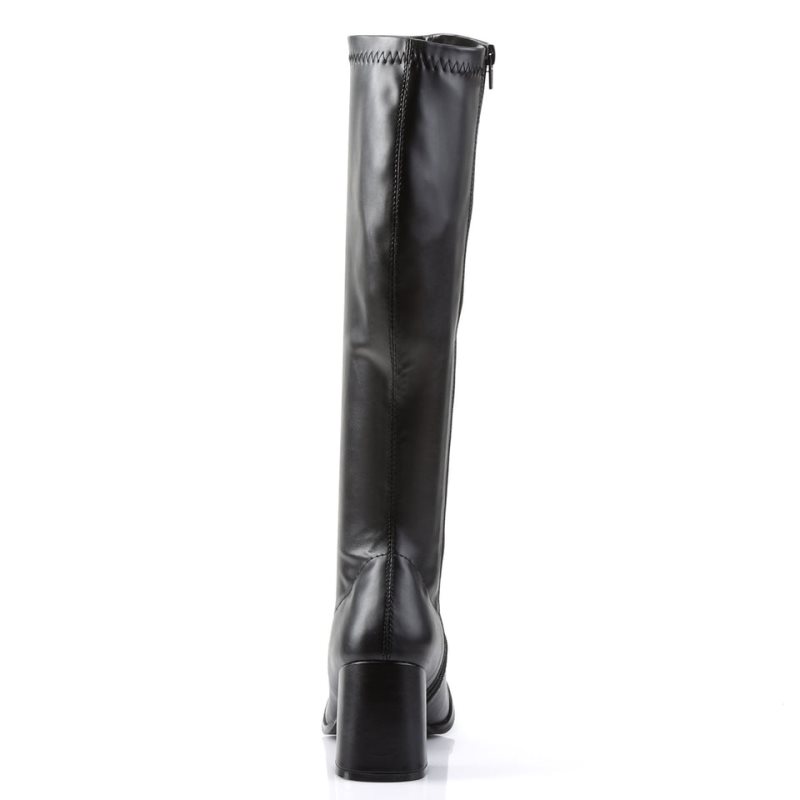 Botas Hasta La Rodilla Pleaser Gogo-300 Vegan Leather Mujer Negras | ESPAÑA RAXLG