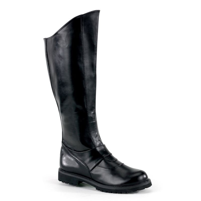 Botas Hasta La Rodilla Pleaser Gotham-100 Vegan Leather Hombre Negras | ESPAÑA SGQDK