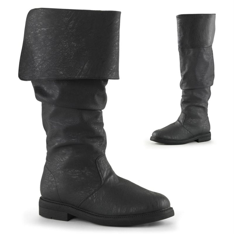 Botas Hasta La Rodilla Pleaser Robinhood-100 Vegan Leather Mujer Negras | ESPAÑA BQJZN