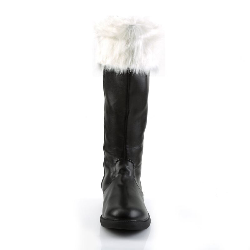 Botas Hasta La Rodilla Pleaser Santa-108 Mujer Negras Blancas | ESPAÑA TLXCZ