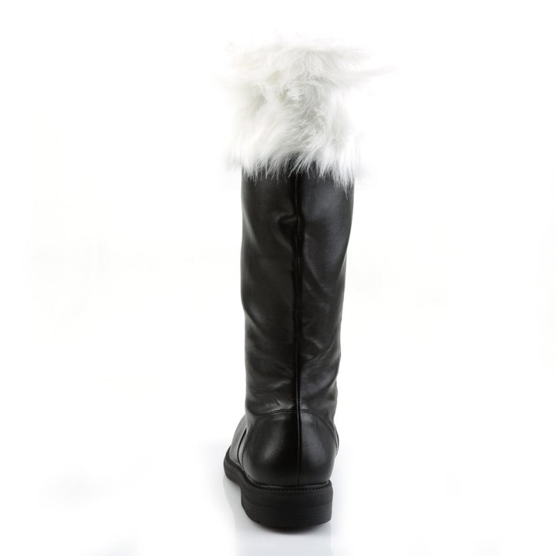 Botas Hasta La Rodilla Pleaser Santa-108 Mujer Negras Blancas | ESPAÑA TLXCZ