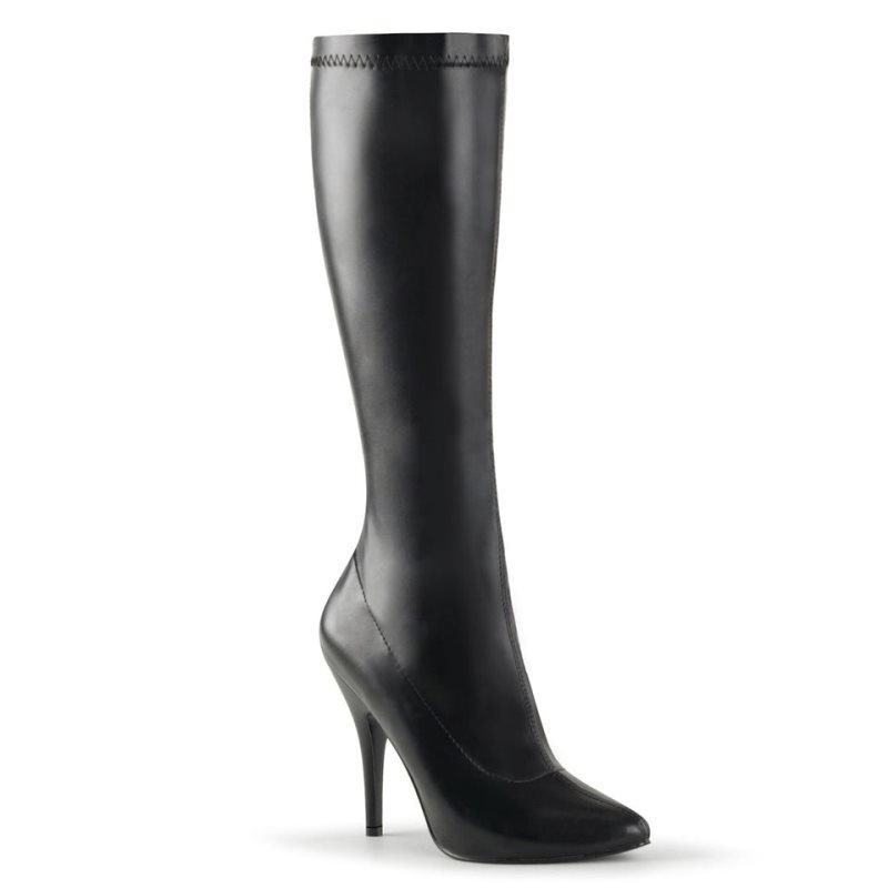 Botas Hasta La Rodilla Pleaser Seduce-2000 Vegan Leather Mujer Negras | ESPAÑA ZYWAL