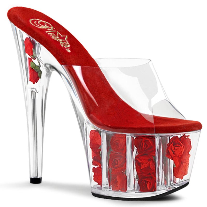 Chanclas De Plataforma Pleaser Adore-701FL Mujer Rojas | ESPAÑA BSKRY