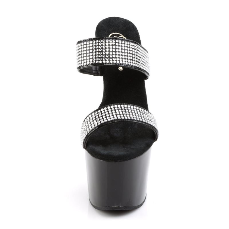 Chanclas De Plataforma Pleaser Adore-702-2 Mujer Negras | ESPAÑA XMTSO