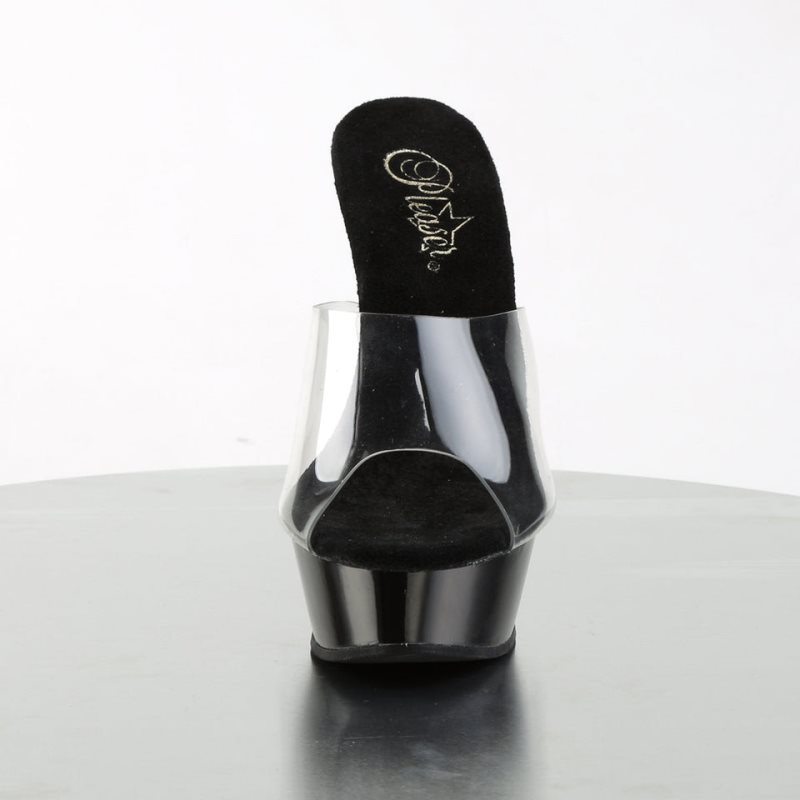 Chanclas De Plataforma Pleaser Allure-601 Mujer Negras | ESPAÑA DFMPY