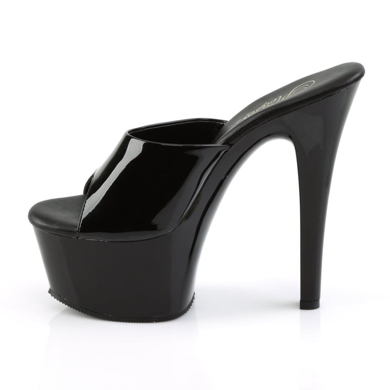 Chanclas De Plataforma Pleaser Aspire-601 Mujer Negras | ESPAÑA OVQAC