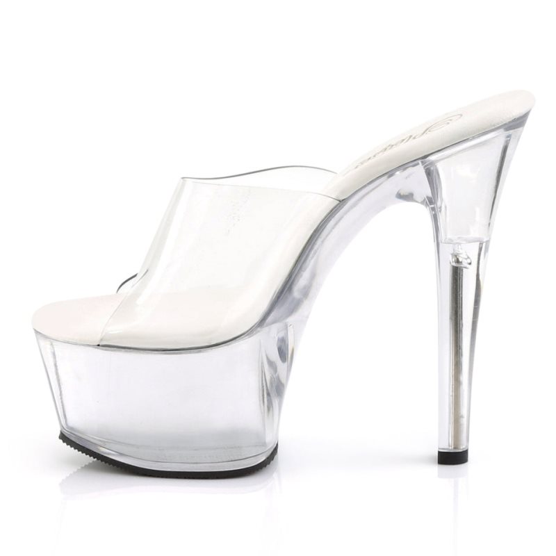 Chanclas De Plataforma Pleaser Aspire-601 Mujer Clear | ESPAÑA QZBXE