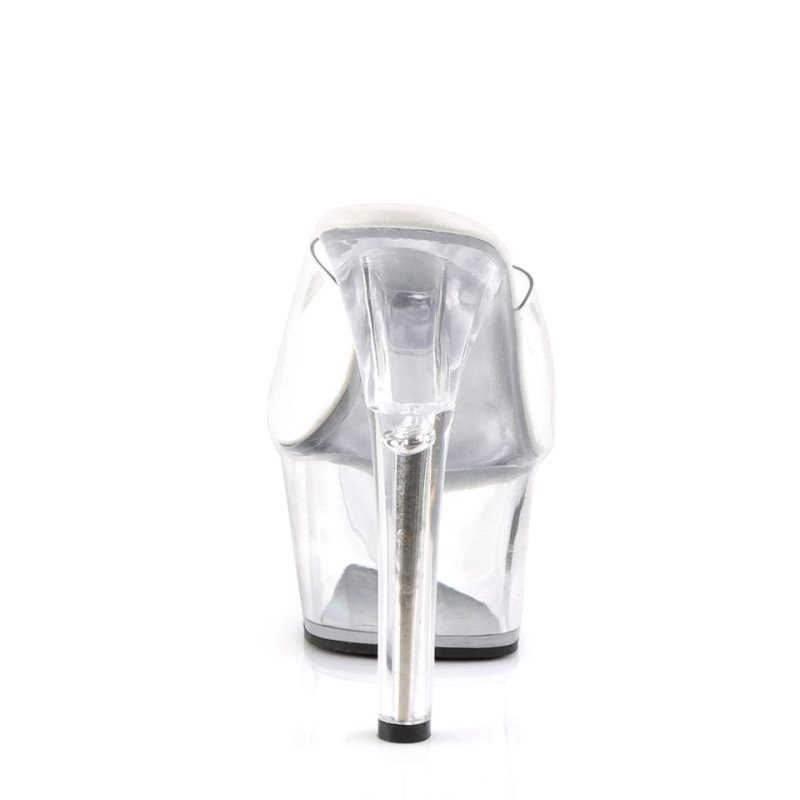 Chanclas De Plataforma Pleaser Aspire-601 Mujer Clear | ESPAÑA QZBXE