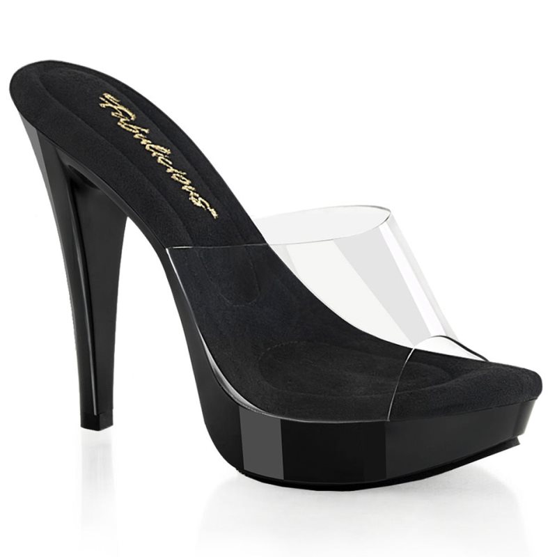 Chanclas De Plataforma Pleaser Cocktail-501 Mujer Negras | ESPAÑA VTGSB