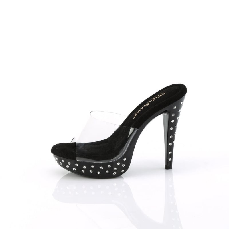 Chanclas De Plataforma Pleaser Cocktail-501SDT Mujer Negras | ESPAÑA SYNIE