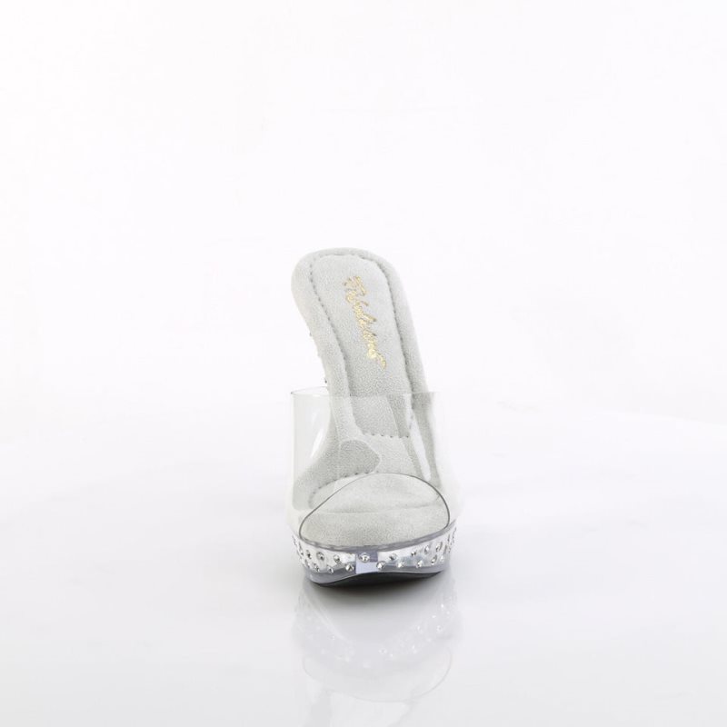 Chanclas De Plataforma Pleaser Cocktail-501SDT Mujer Clear | ESPAÑA ZBFAU